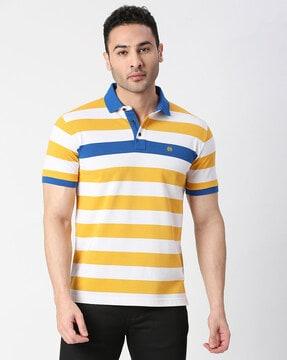 striped polo t-shirt