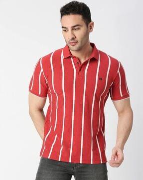 striped polo t-shirt