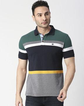 striped polo t-shirt