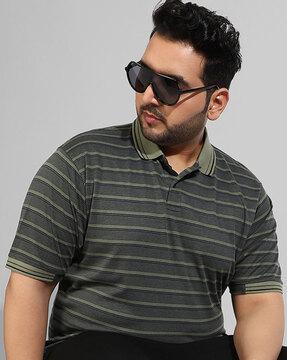 striped polo t-shirt