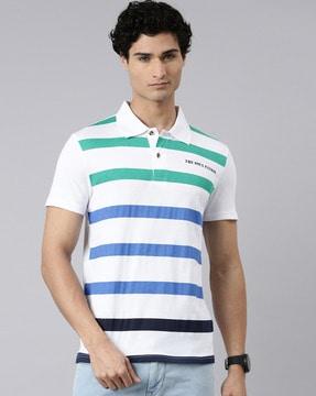 striped polo t-shirt