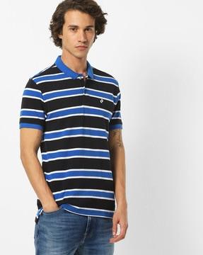 striped polo t-shirt