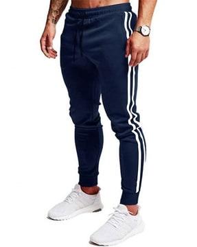 striped print track pants