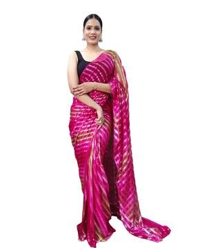 striped pure silk saree with border