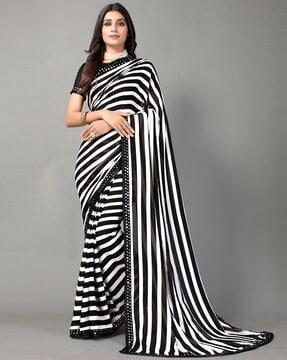 striped regular  saree