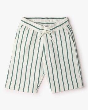 striped regular fit bermudas