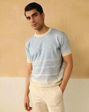 striped regular fit crew-neck t-shirt