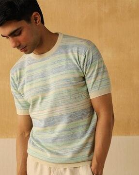 striped regular fit crew-neck t-shirt