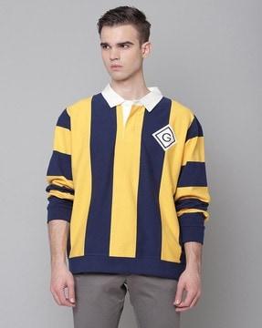 striped regular fit polo t-shirt