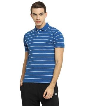 striped regular fit polo t-shirt