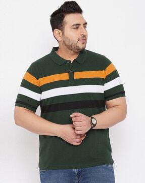 striped regular fit polo t-shirt