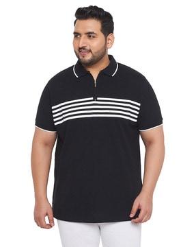 striped regular fit polo t-shirt