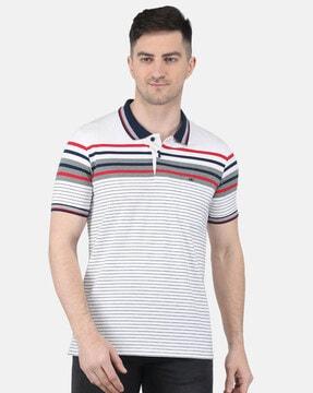 striped regular fit polo t-shirt