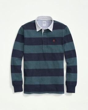 striped regular fit polo t-shirt