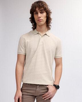 striped regular fit polo t-shirt