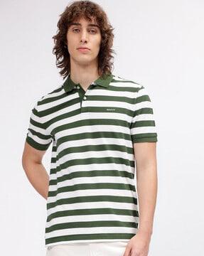 striped regular fit polo t-shirt