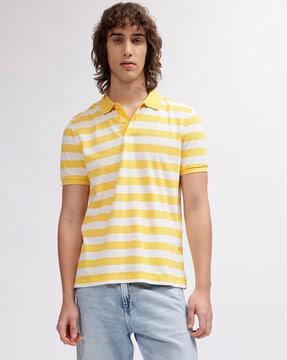 striped regular fit polo t-shirt