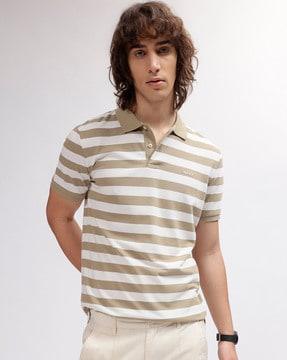 striped regular fit polo t-shirt