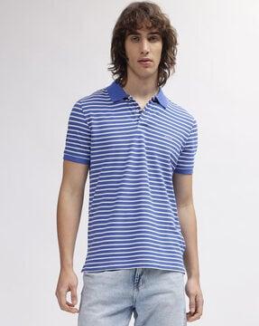 striped regular fit polo t-shirt