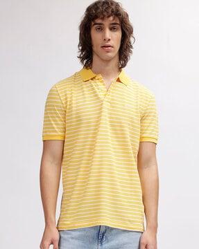 striped regular fit polo t-shirt