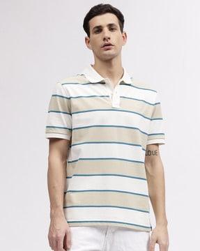 striped regular fit polo t-shirt