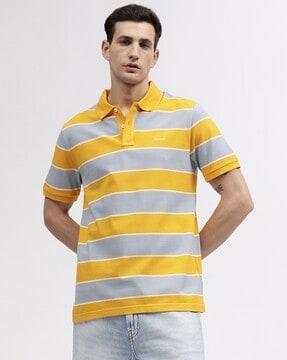 striped regular fit polo t-shirt