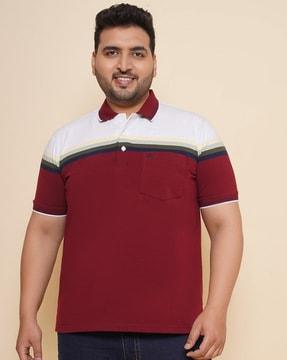 striped regular fit polo t-shirt