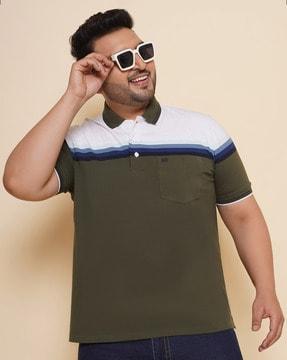 striped regular fit polo t-shirt