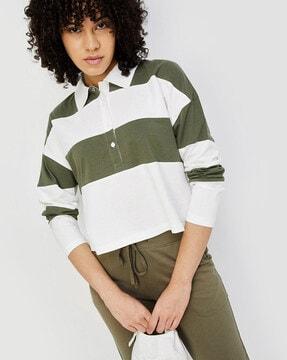 striped regular fit polo t-shirt