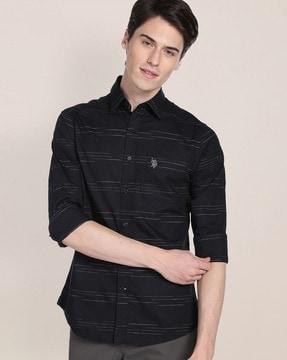 striped regular fit shirt