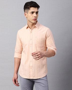 striped regular fit shirt