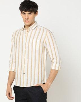 striped regular fit shirt