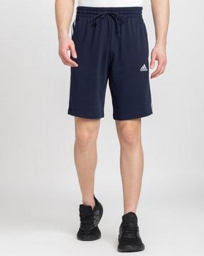 striped regular fit shorts with insert pockets