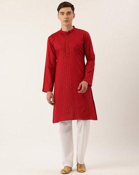 striped regular long kurta