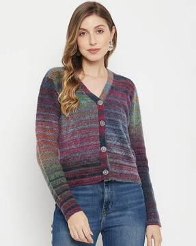 striped relaxed fit cardigan