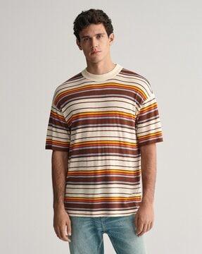 striped relaxed fit crew-neck t-shirt