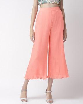 striped relaxed fit culottes