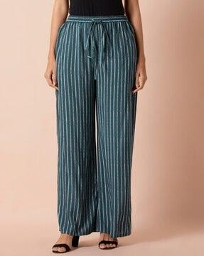 striped relaxed fit palazzos