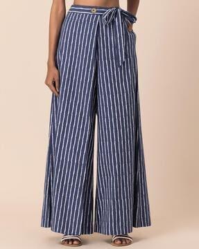 striped relaxed fit palazzos