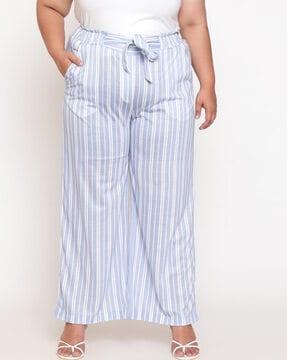 striped relaxed fit pants