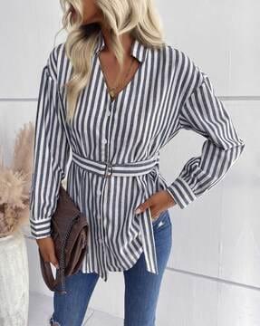 striped relaxed fit shirt