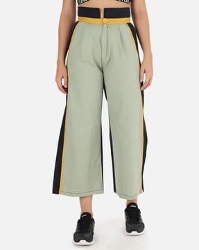 striped relaxed fit trousers