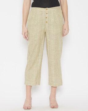 striped relaxed fit trousers