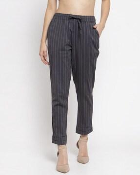 striped relaxed fit trousers