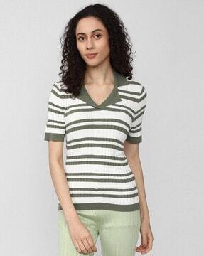 striped ribbed top