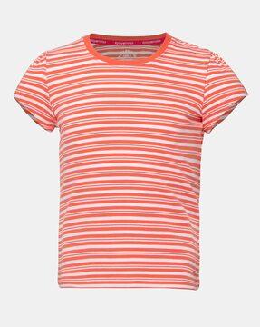 striped round- neck t-shirt