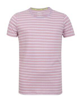 striped round- neck t-shirt