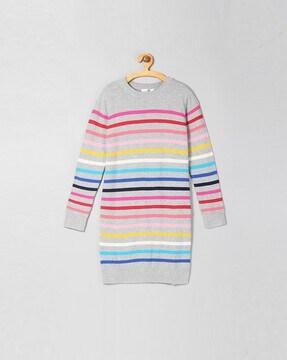 striped round-neck sweater