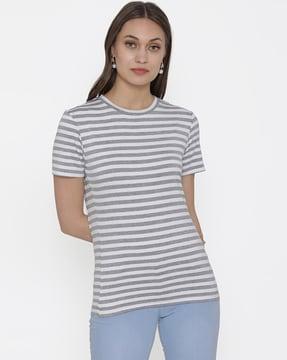 striped round-neck t-shirt