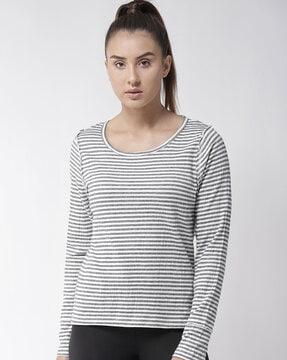 striped round-neck t-shirt